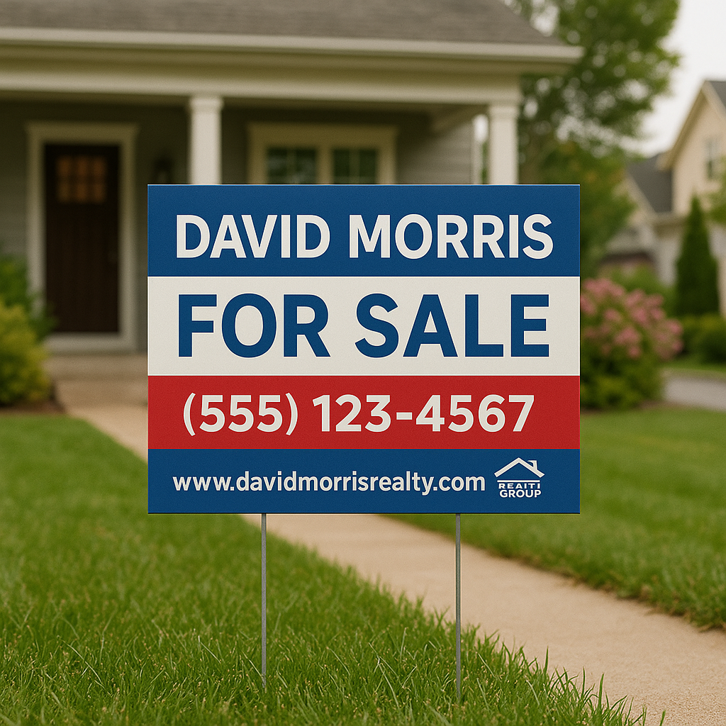 Custom 24x18 Yard Sign with Stake – Weatherproof UV Printed