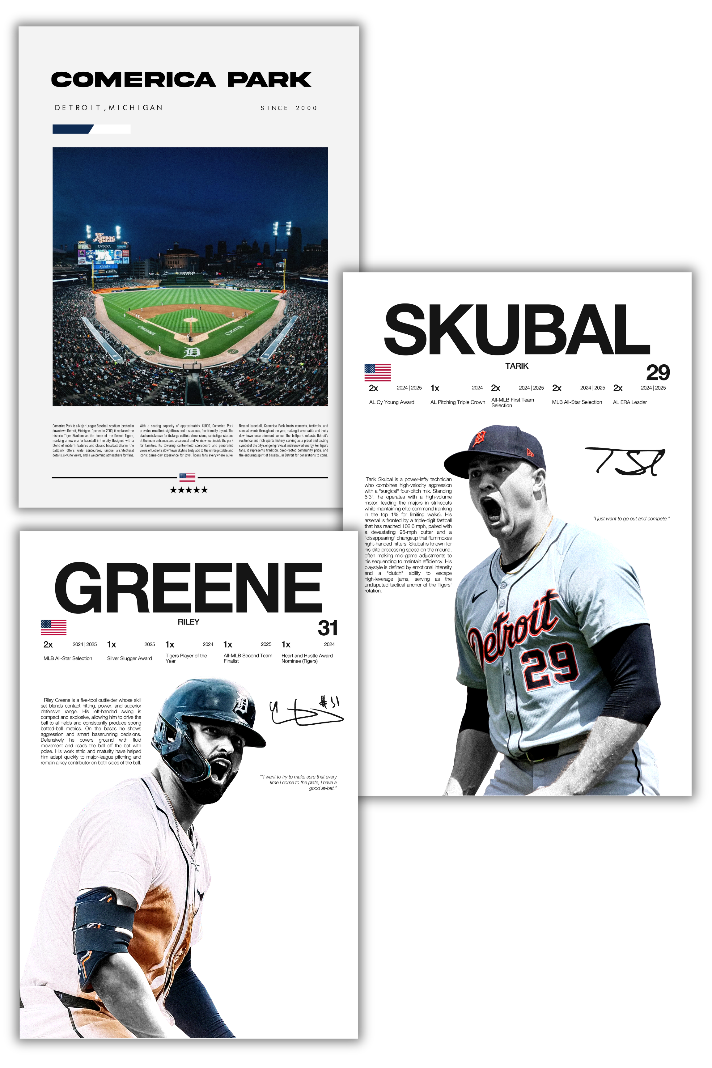 Detroit Tigers Baseball Bundle - 3 Pack