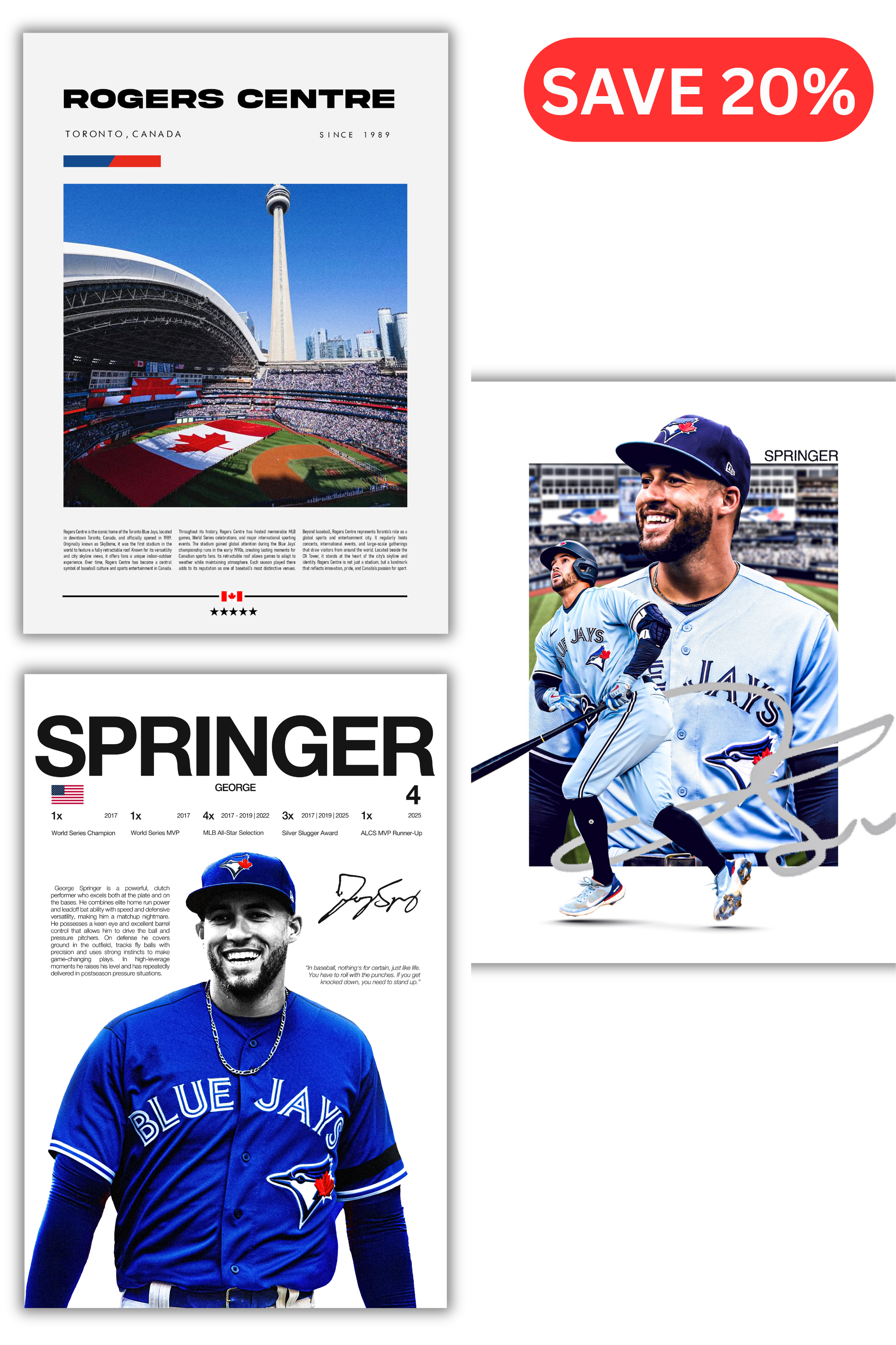 George Springer Baseball Bundle - 3 Pack