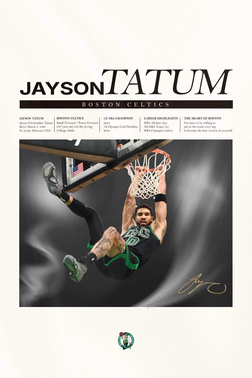Jayson Tatum - Newsprint Series