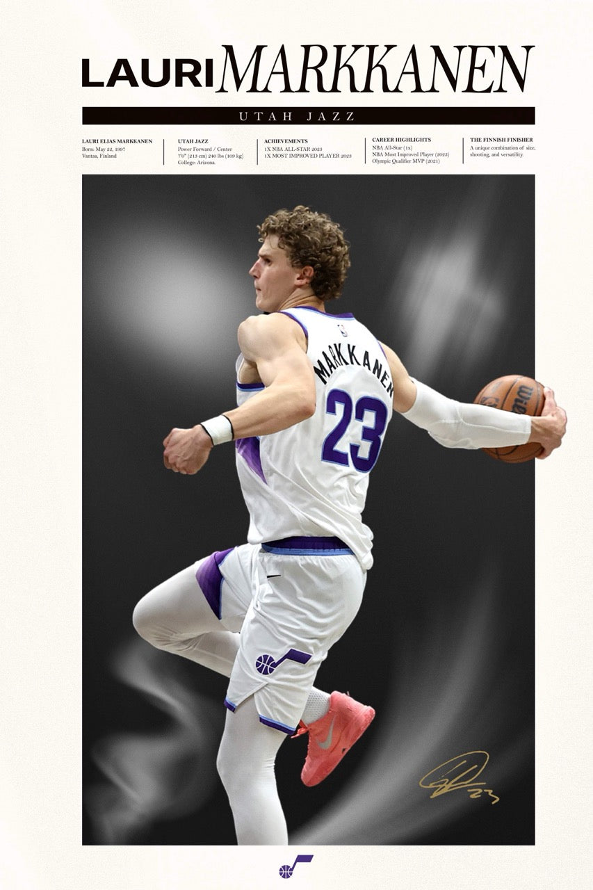 Lauri Markkanen - Newsprint Series