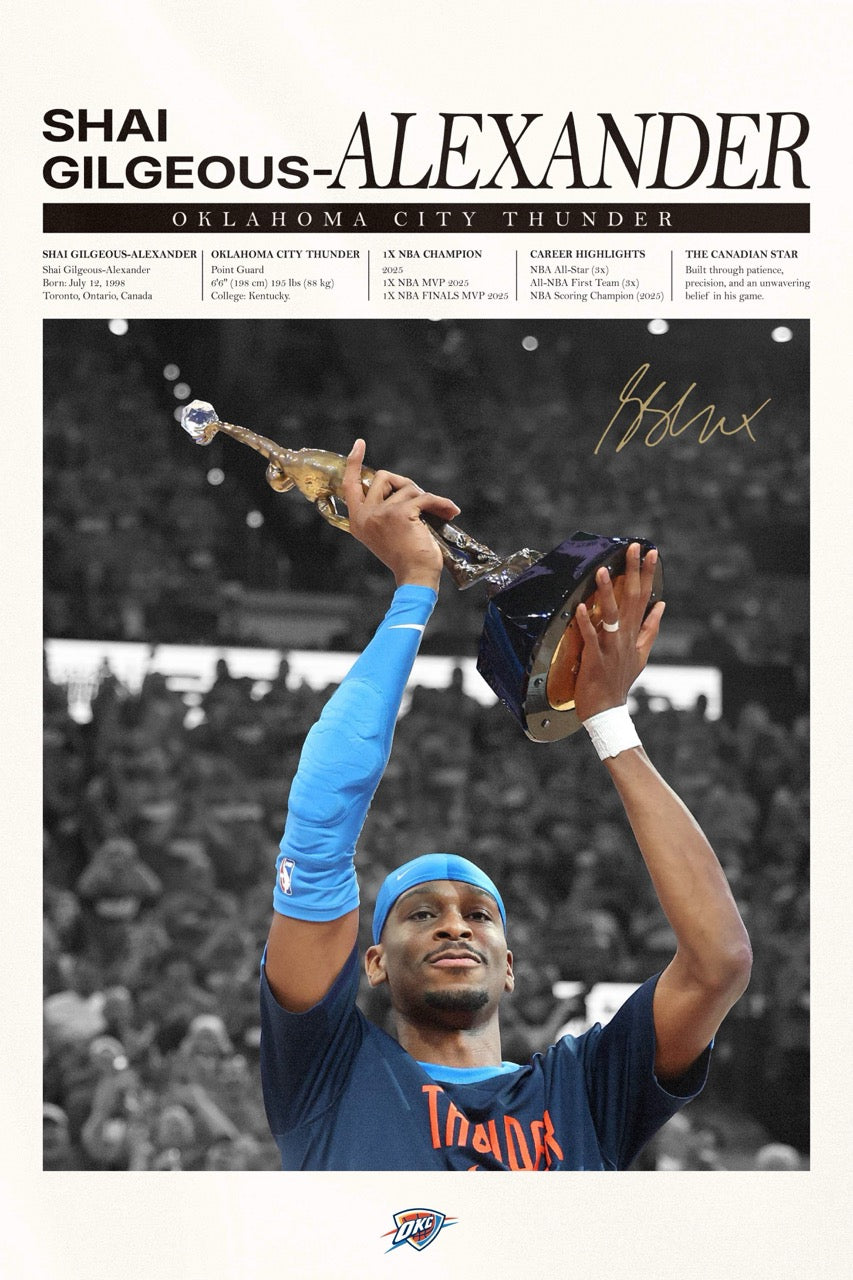 Shai Gilgeous-Alexander - Newsprint Series