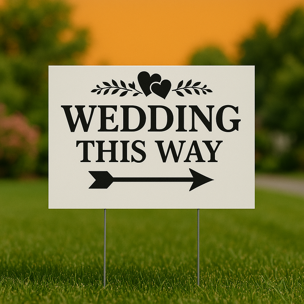 Custom 24x18 Yard Sign with Stake – Weatherproof UV Printed