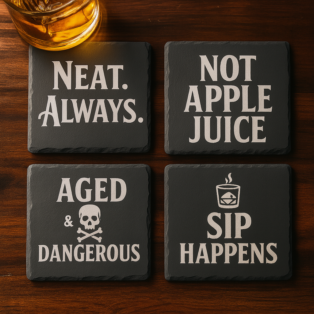 Whiskey Lover Coasters - Slate Coaster 4 Pack